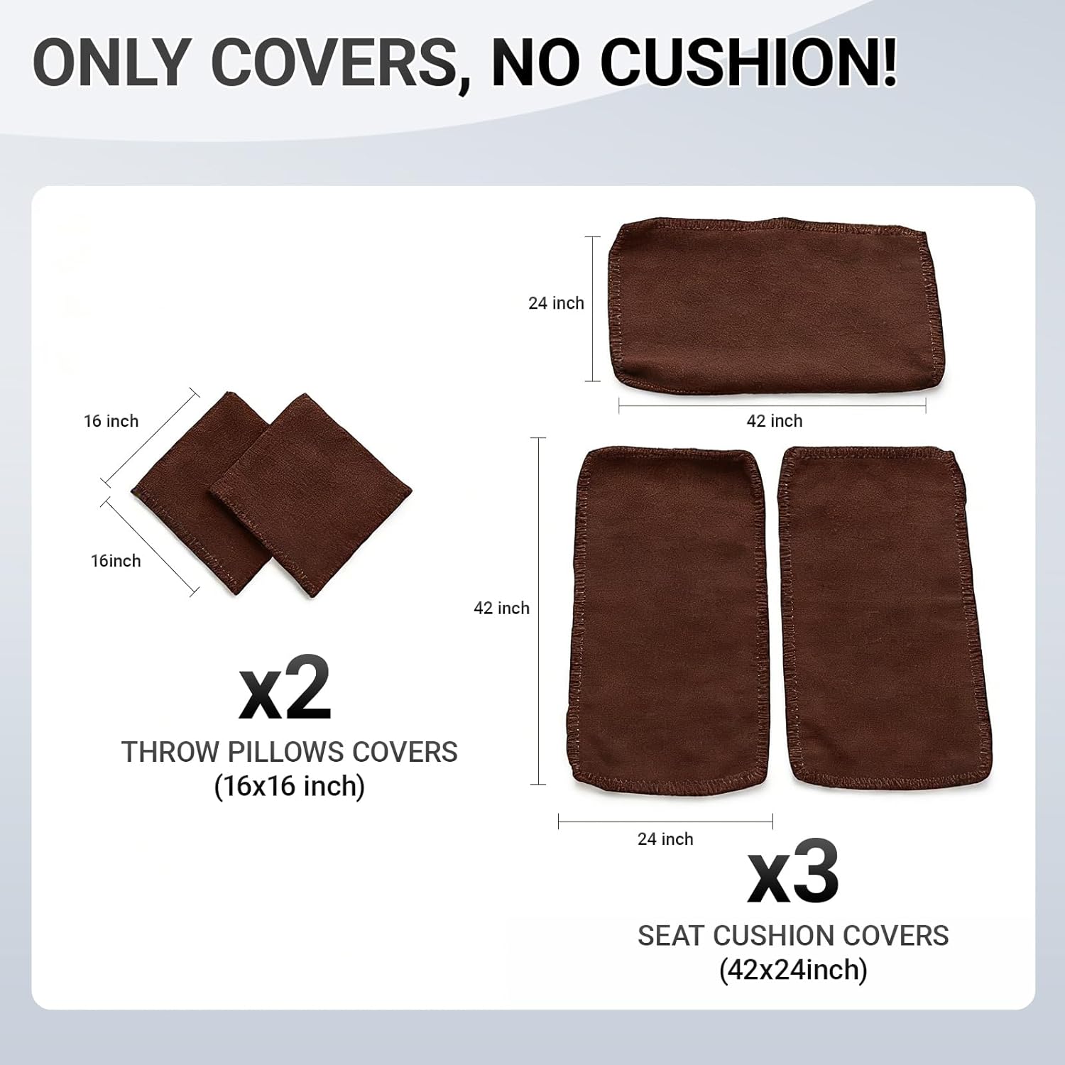 Outdoor Wicker Daybed Covers, Patio Rattan Loveseat Sofa Covers, Cushions Covers, Lounge Furniture Set for Poolside Backyard Porch Covers (Brown)