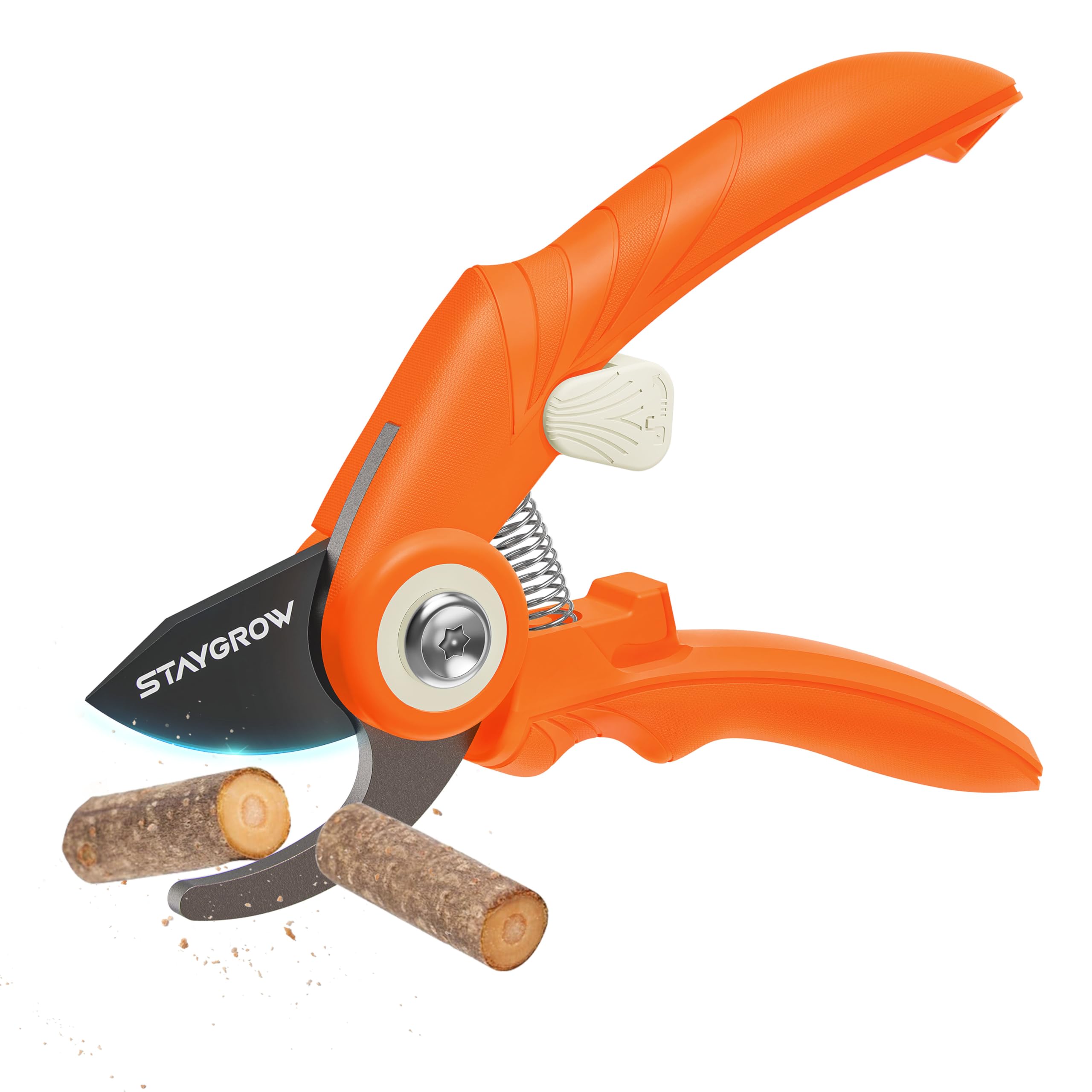 Garden Shears 6.9" Pruning Shears for Gardening Orange