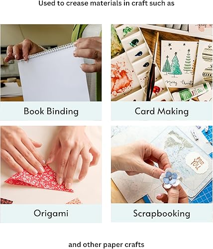 Miniatura 8 de CrafTreat Carpeta de hueso de teflón y herramienta de puntuación - Levantador - Puntuador de papel para manualidades de papel, origami,