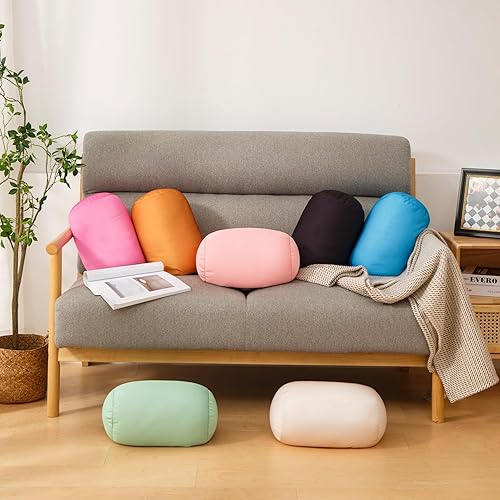 Miniatura 8 de Squish Bean Bed - Almohada de microperlas para el cuerpo, suave y fresca, tela de apoyo para cuello y espalda, almohada de viaje, colores divertidos