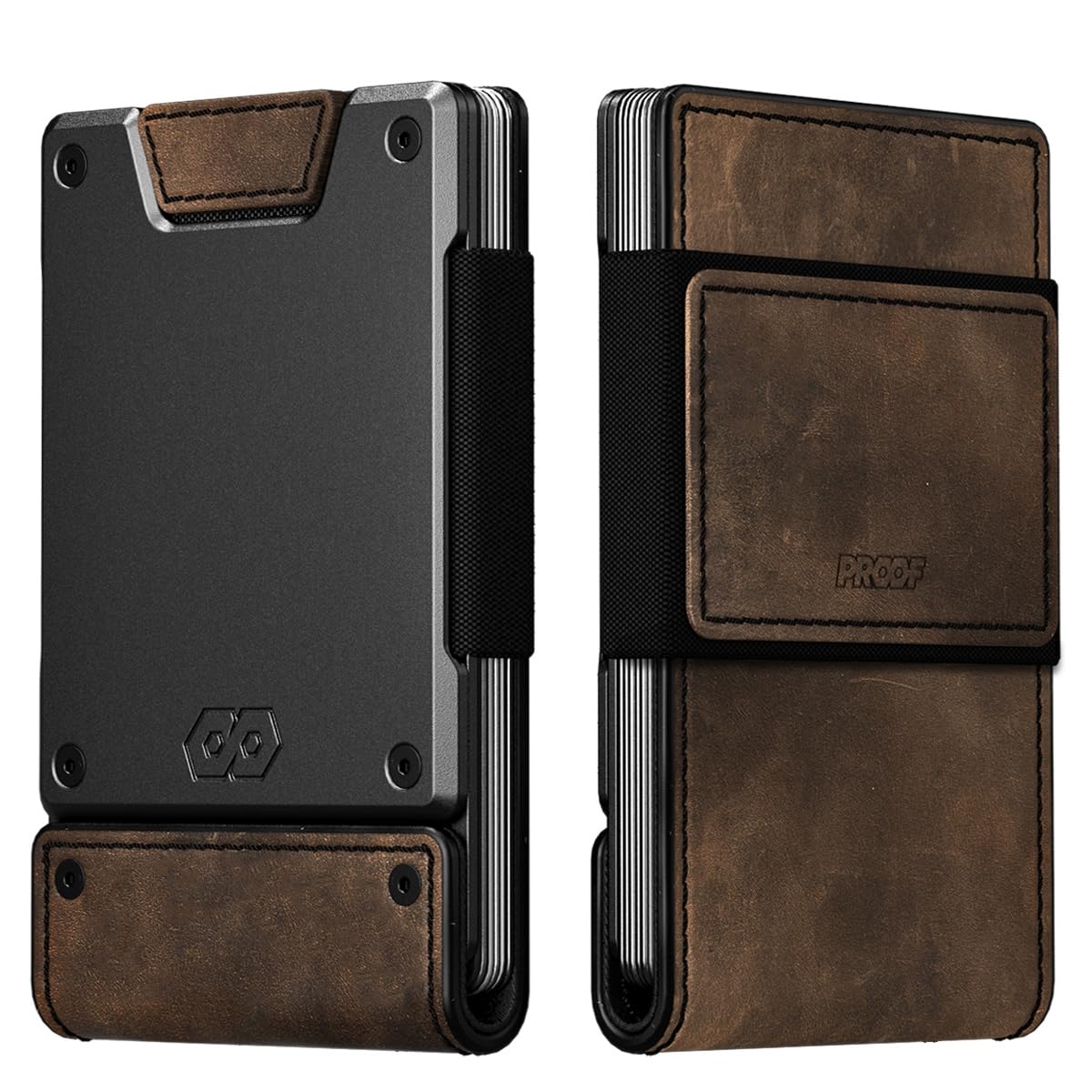 PROOF Wallet - Slim Minimalist Leather & Metal RFID Wallet