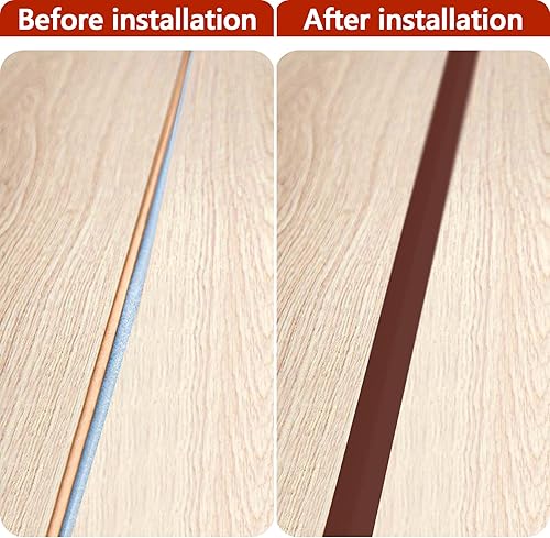 Miniatura 5 de Tira de transición de piso de 20 pies autoadhesiva para alfombras a azulejos de borde de piso de PVC, tira de unión de piso para despegar y pegar,