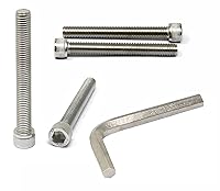 Vista 153 de iexcell 25 piezas M4 x 60/65/70/75/3.150 in paso de rosca 0.028 in acero inoxidable 304 cabeza hexagonal Tornillos Tornillos surtido Kit