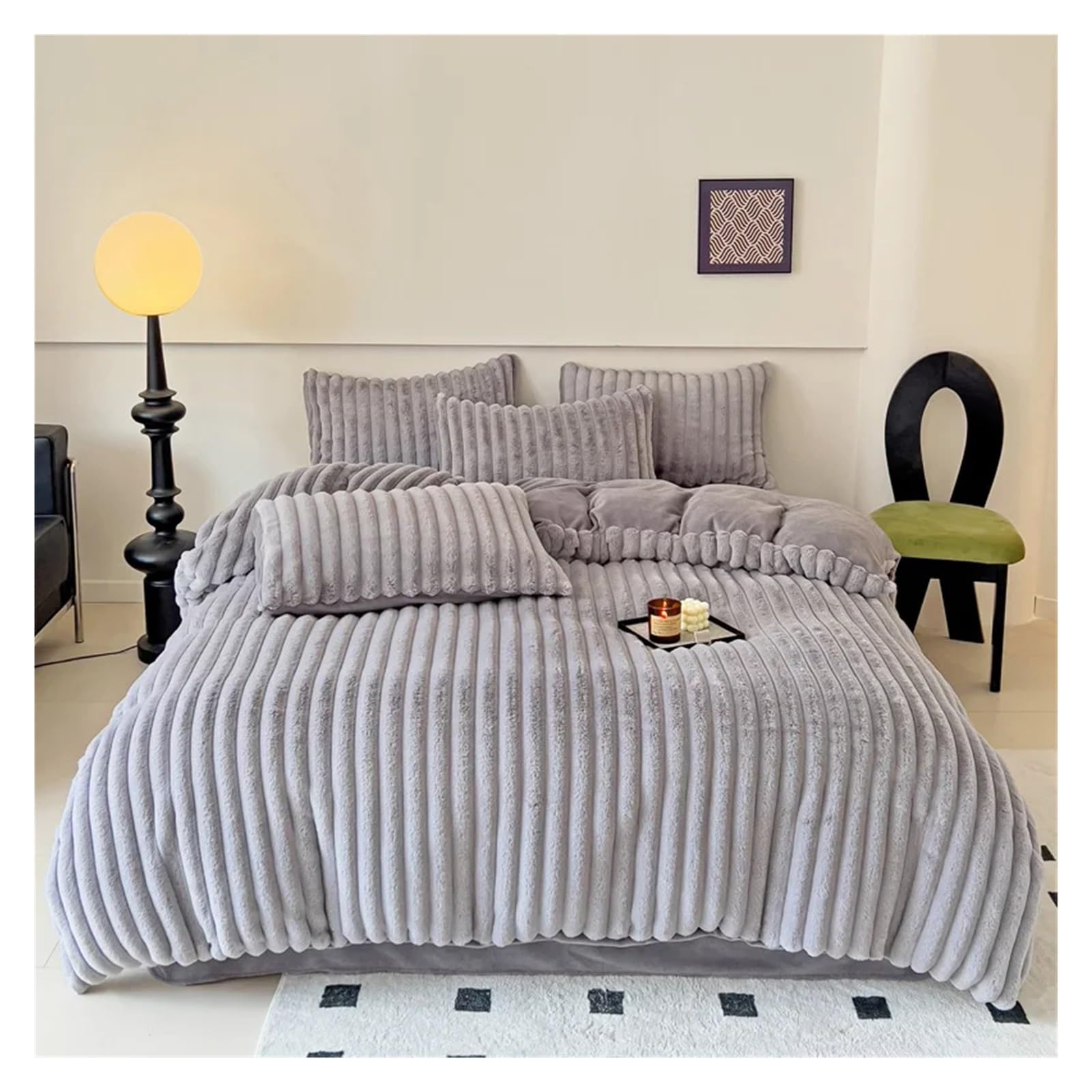 Juego de edredón y sábanas suaves para solucionar el frío en cama