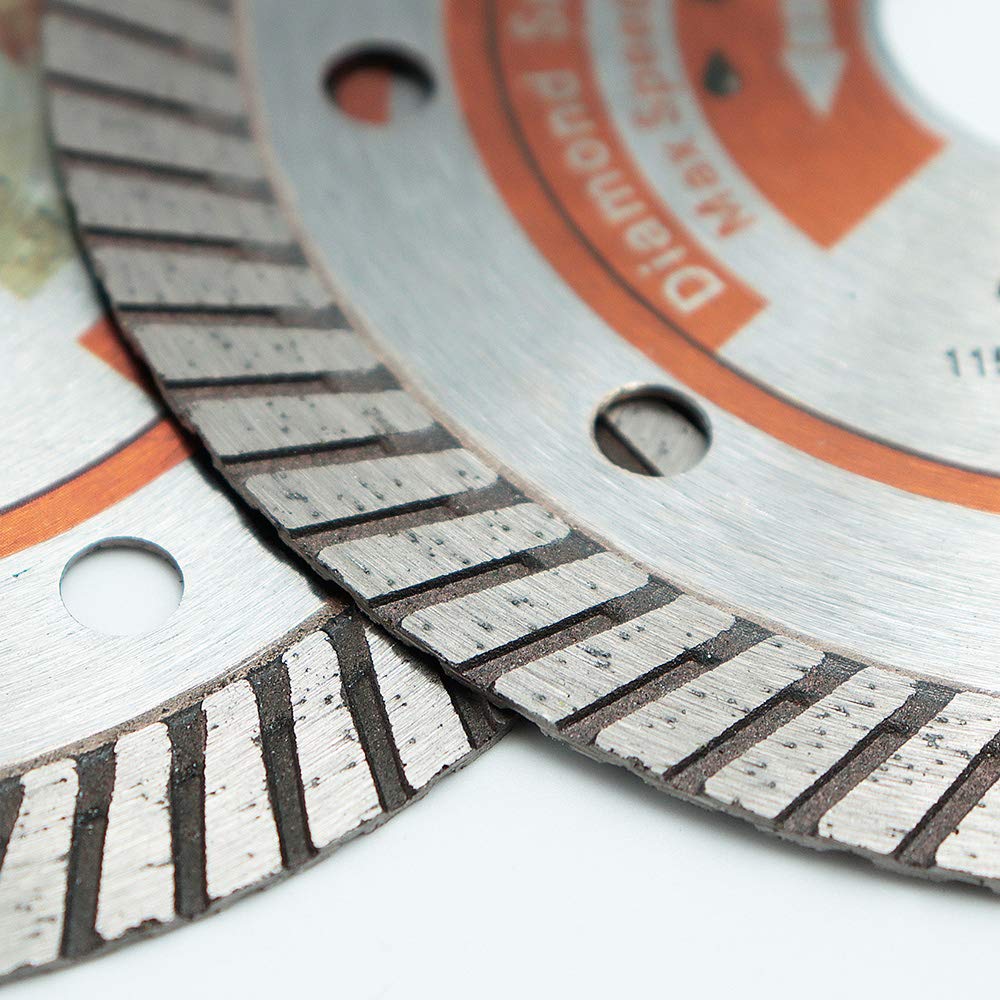 BGTEC 10 piezas de 115 mm de diamante ultradelgado de diamante Turbo Blade para baldosas de cerámica piedra de granito