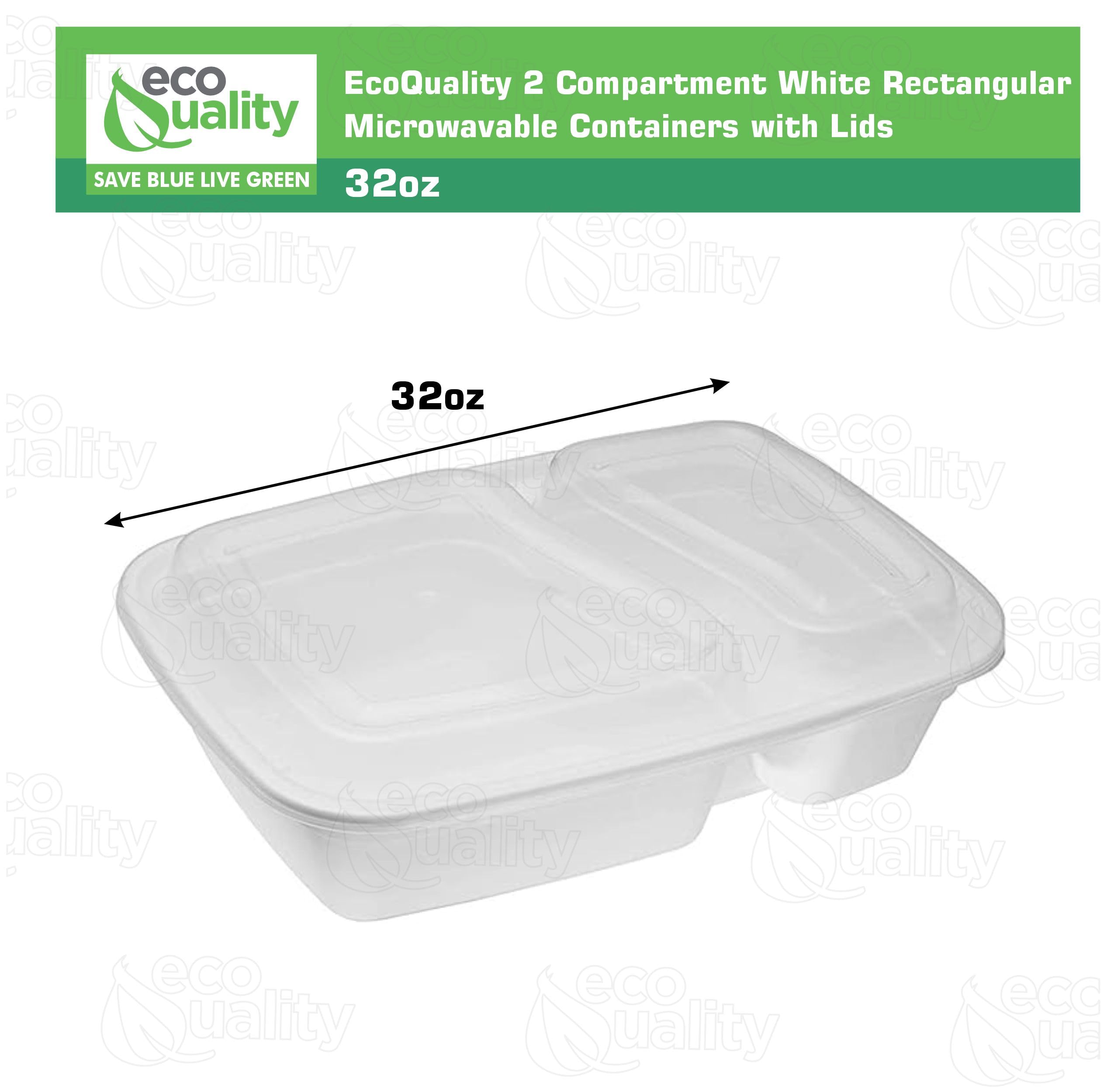 Amazon.com: EcoQuality [25 Pack] Meal Prep Containers White 2