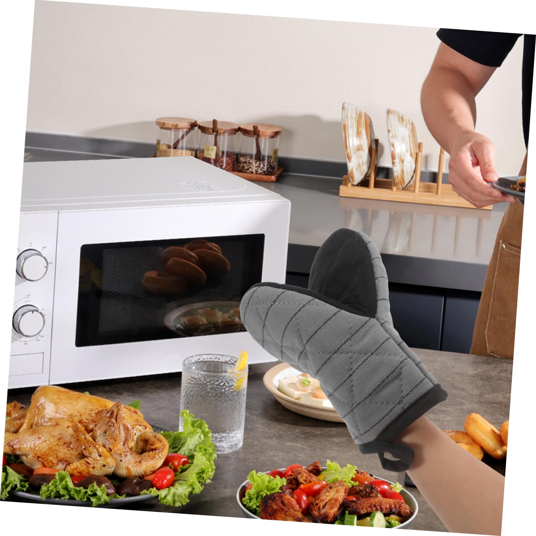 MAGICLULU 5paires De Cuisine Résistant Chaleur De Cuisson pour - Et Four Optimale pour Cuisson Barbecue sans Lot