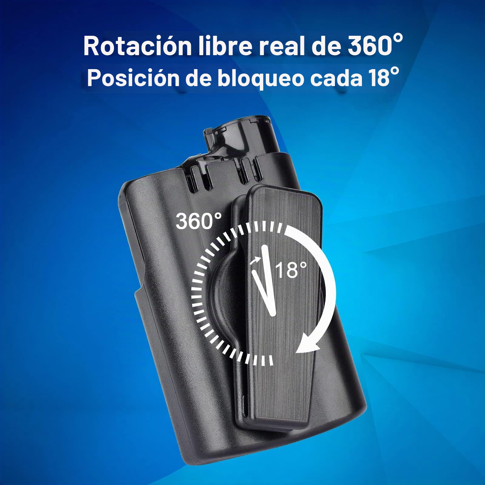 Soporte para bomba de insulina giratorio de 360°, estuche para bomba de insulina con clip para Medtronic MiniMed 630G 640G 670G 770G, clip resistente y duradero (negro)