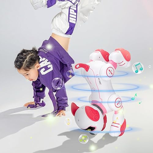 Miniatura 6 de Robot de juguete para perros con control remoto cachorro robótico programable para niños, robot interactivo inteligente para mascotas, perro que