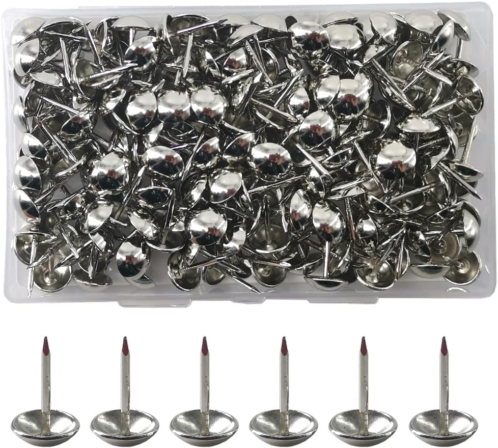 Yosawo 200Pcs Furniture Decorative Tacks Upholstery Tacks Pins Thumb Tack Stud Tacks Push Pins