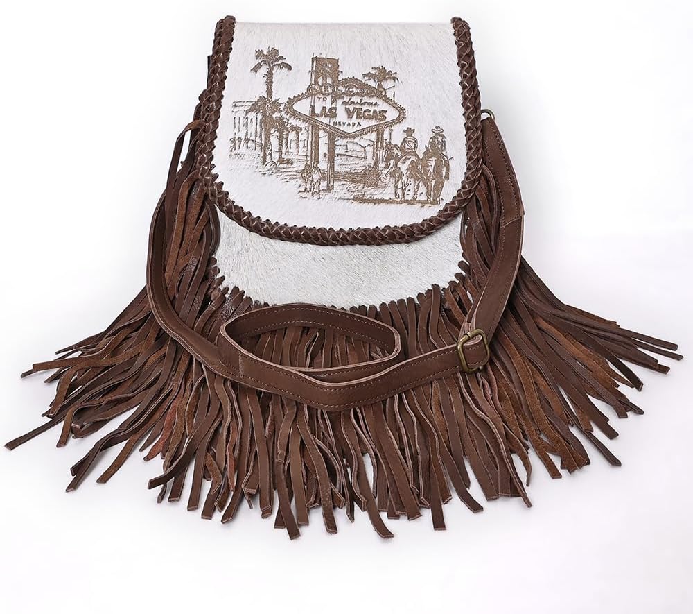 American Darling Crossbody Hair On Full Grain Genuine Western Leather Women Bag | Handbag Purse for Cute