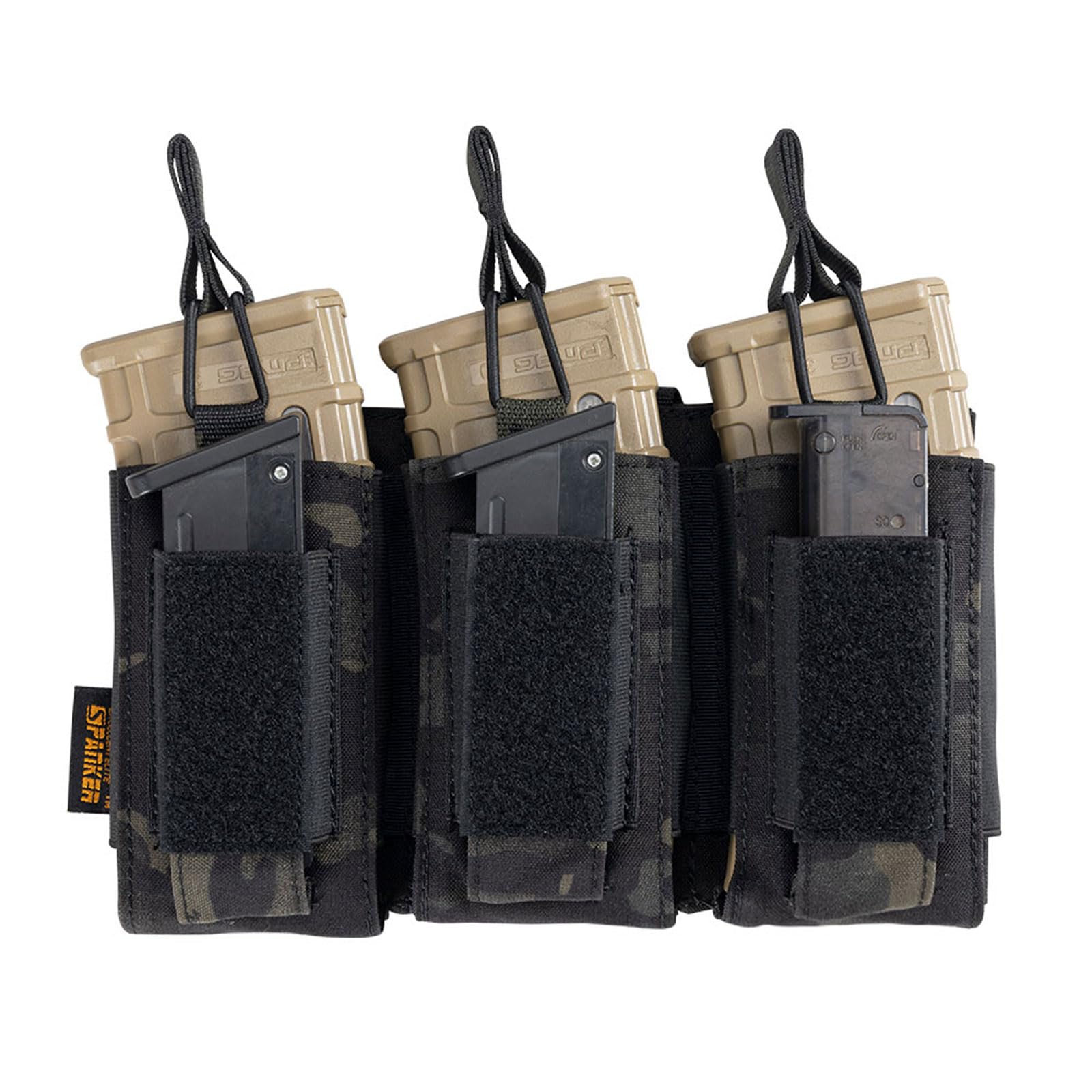 EXCELLENT ELITE SPANKER Open-Top Single/Double/Triple Mag Pouch for M4 M14 M16 AK AR Elastic Kangaroo Rifle Magazines and Pistol Mag Pouch