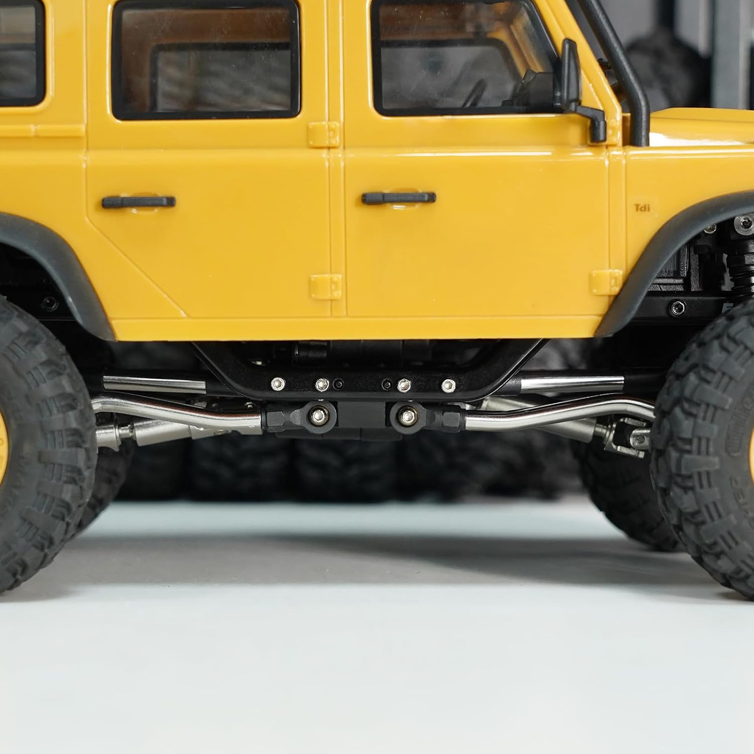 INJORA Stainless Steel High Clearance Chassis Links for 1/24 FMS FCX24M Upgrade