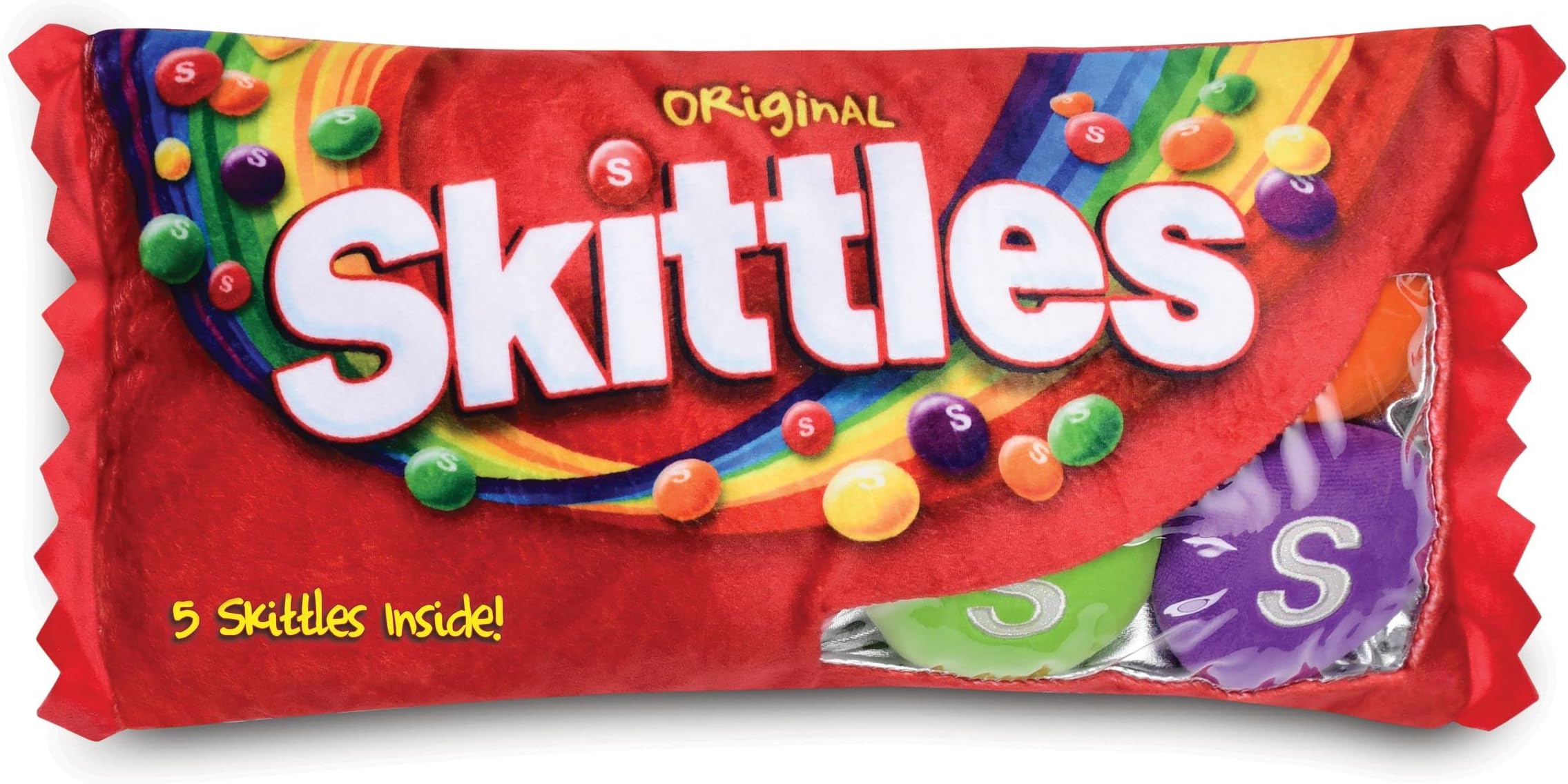 Skittles Package 16" x 8.5" Pillow Set with Mini Skittles Candy Pillows