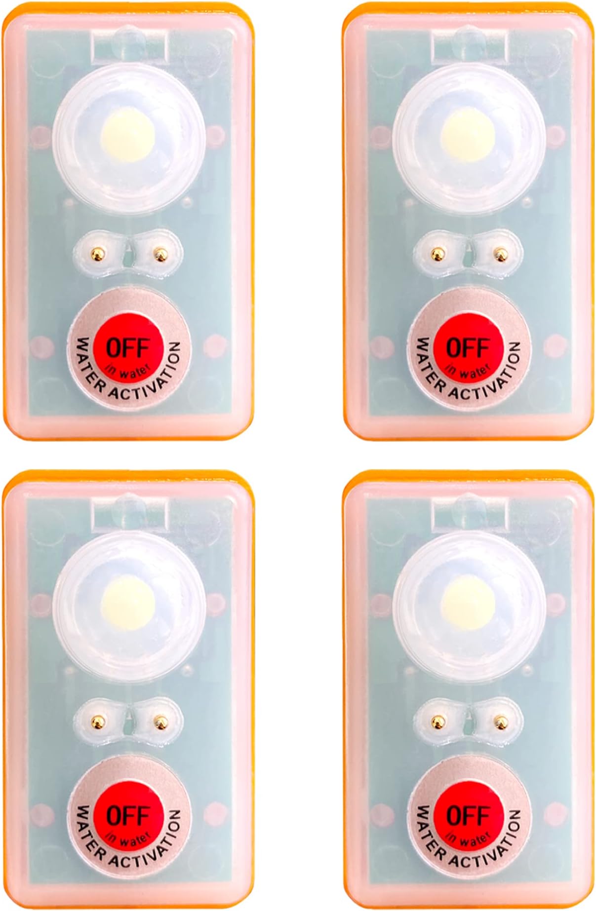 Life Jacket LED Strobe Light for Emergency Overboard Survival; Water Activated High Intensity Beam Long Range Rescue (4 Pack)