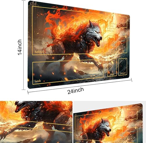 Miniatura 3 de TCGMAT MTG Playmat - Impresión antideslizante en la parte trasera, ideal para entusiastas de los juegos de cartas, tapete de juego TCG, purificar