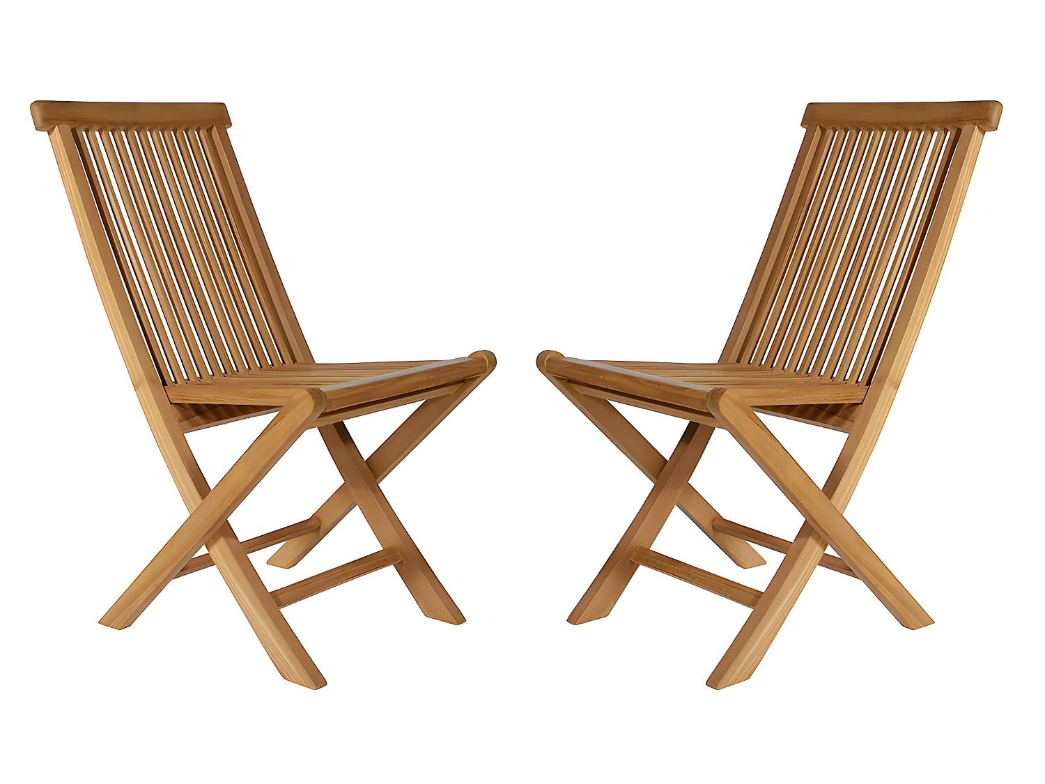 Vente-unique - Silla de jardín 2 plazas Byblos - Teca - Color Natural Claro