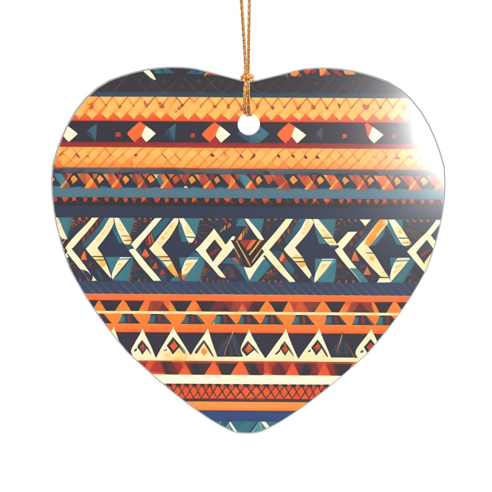 African National Patterns Print Personalized Wedding Gifts,Mr & Mrs Christmas Acrylic Ornament for Newlyweds & Couples