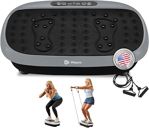 Miniatura 32 de Lifepro Vibration Plate Exercise Machine with Magnetic Acupoints - Full Body Vibration Platform for Beginners and Recovery - Ideal Lymphatic Negro