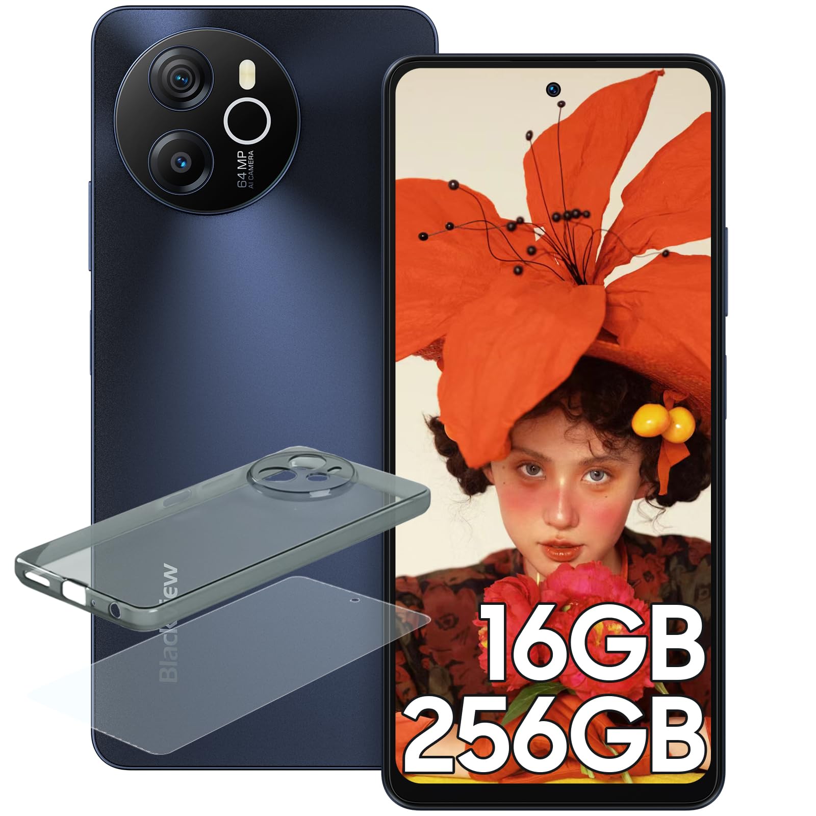 Blackview Shark8 Smartphone, 16GB RAM+256GB ROM/2TB-TF, MediaTek Helio G99, 6.78'' FHD+/120Hz, 64MP+13MP, 5000mAh/33W, Android 13, 4G Dual SIM Telefono, NFC/Face ID/Fingerprint/OTG/3 Slot/3.5mm Jack