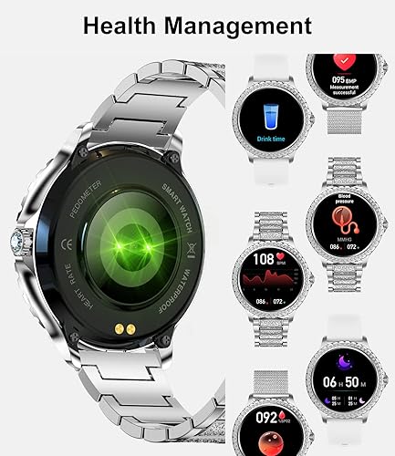 Miniatura 7 de Relojes inteligentes para mujer, reloj de seguimiento de fitness HD de 1.32 pulgadas con respuestahacer llamadas, control de voz AI, monitor de