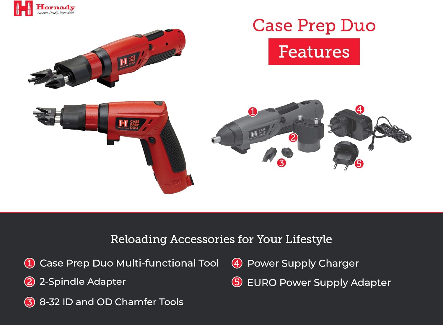 Hornady Case Prep Duo Tool – Make Quick Work of Reloading Chores Reloading Equipment That Saves You Time – Item 050180