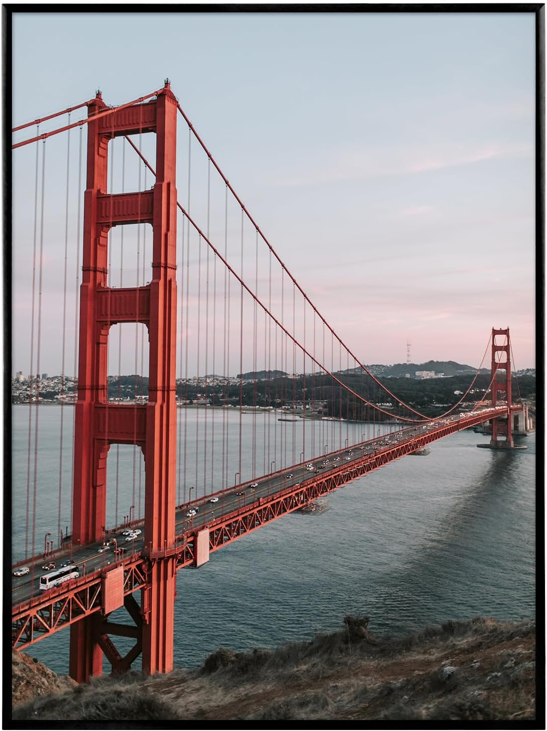 Frametory, 18x24 Aluminum Poster Frame, Black Metal Picture Frame with Real Glass, Wall Mount, for Photos, Art Prints, Puzzles, 1‑Pack