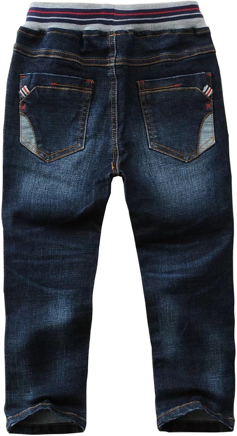 Boys' Elastic Washed Pull On Straight Jeans, 2T-14 Years - Image 2