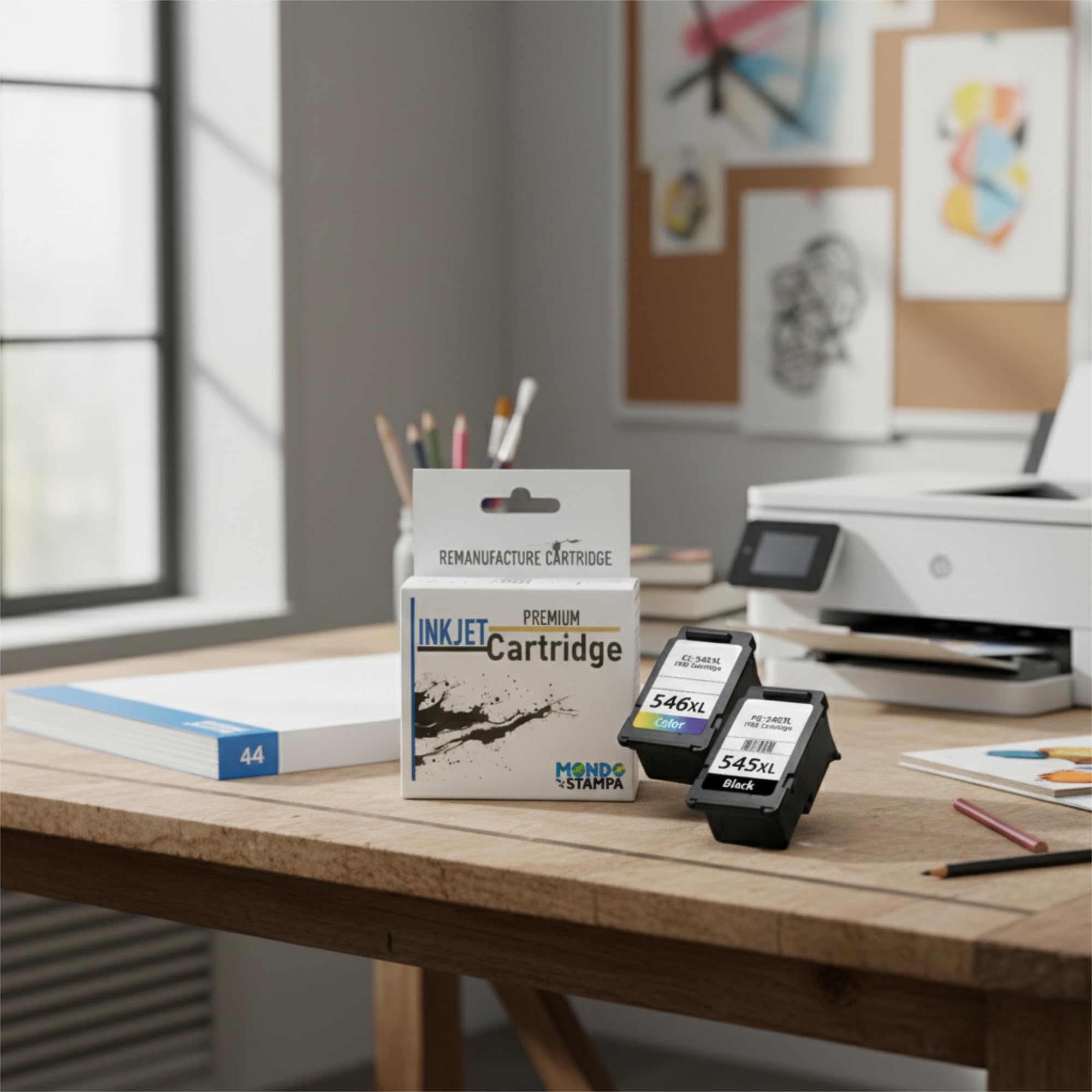 KIT 2 Cartucce RIGENERATE [545XL + 546XL] Alta Capacità Nero/Colore COMPATIBILE per Canon Pixma TS3350 TS3150 MG3050 MG2550S MG2950 TR4550 TR4551 TR4650 MX495 TS3355
