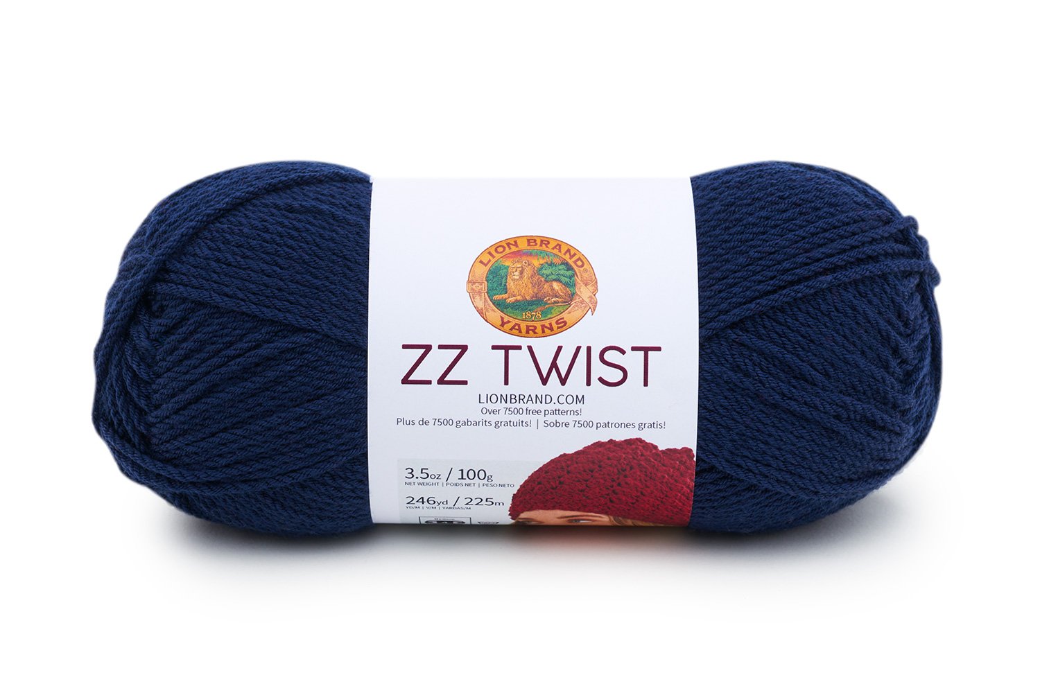 Lion Brand Yarn ZZ Twist Yarn, Navy
