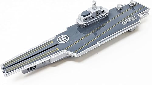 Miniatura 7 de Portaaviones de juguete con aviones de guerra Aviones de combate Lanzamiento de aviones Catapulta Aviones Helicópteros Tanques Camiones Ejército