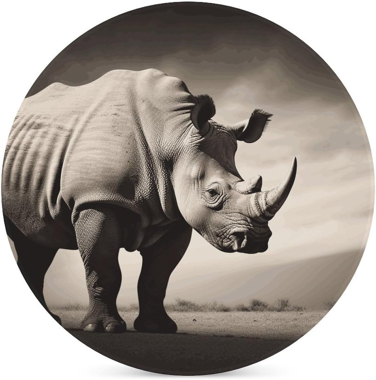 South Africa Animal Coasters for Drinks Absorbing Round Ceramic Stone Coaster with Cork Base Coffee Cup Beverage Table Cup Mat Modern Style Bar Coaster Set for Home Decor