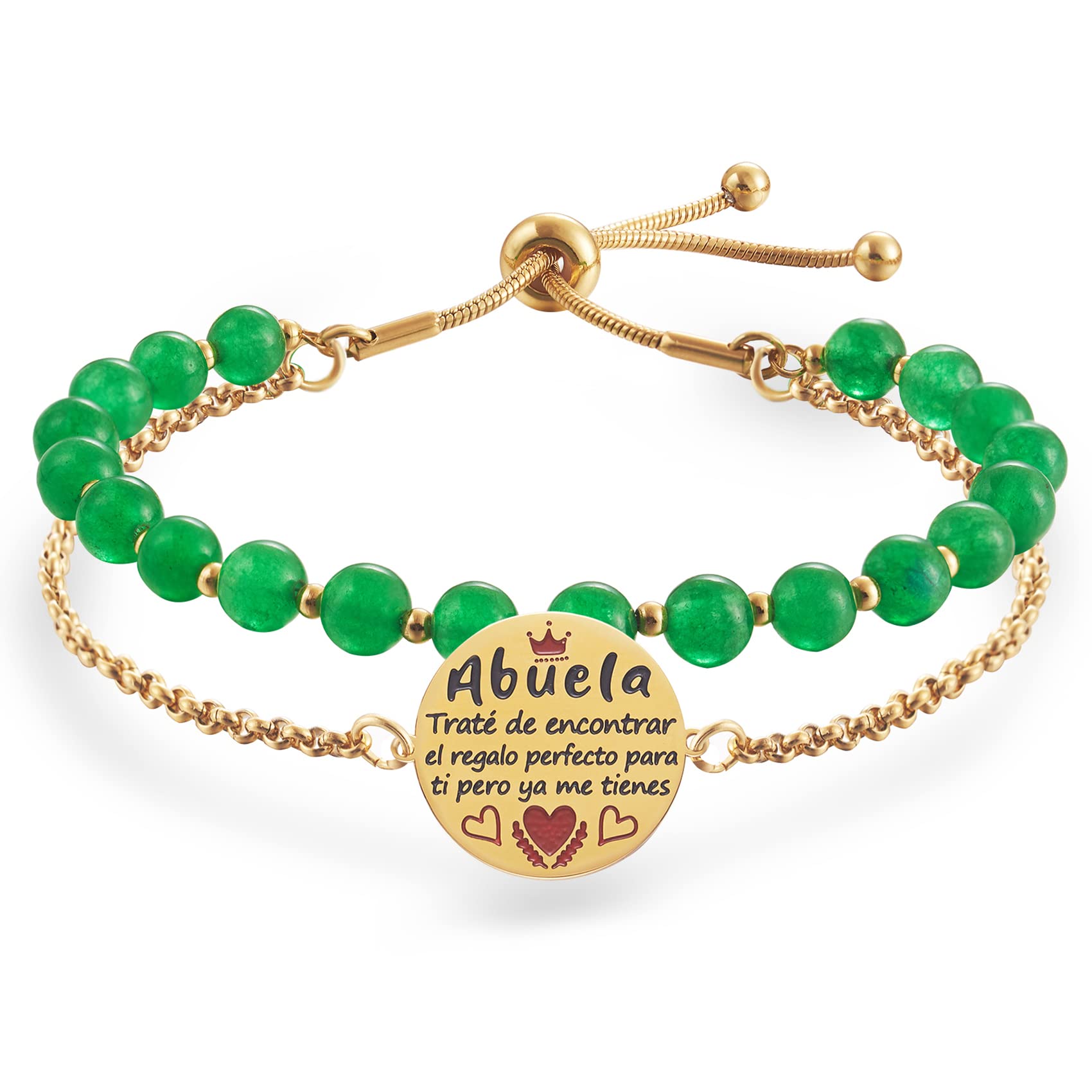 LParkin Te Quiero Abuela Pulseras Abuela Acero Inoxidable Pulsera Regalo Para la Mejor Abuela