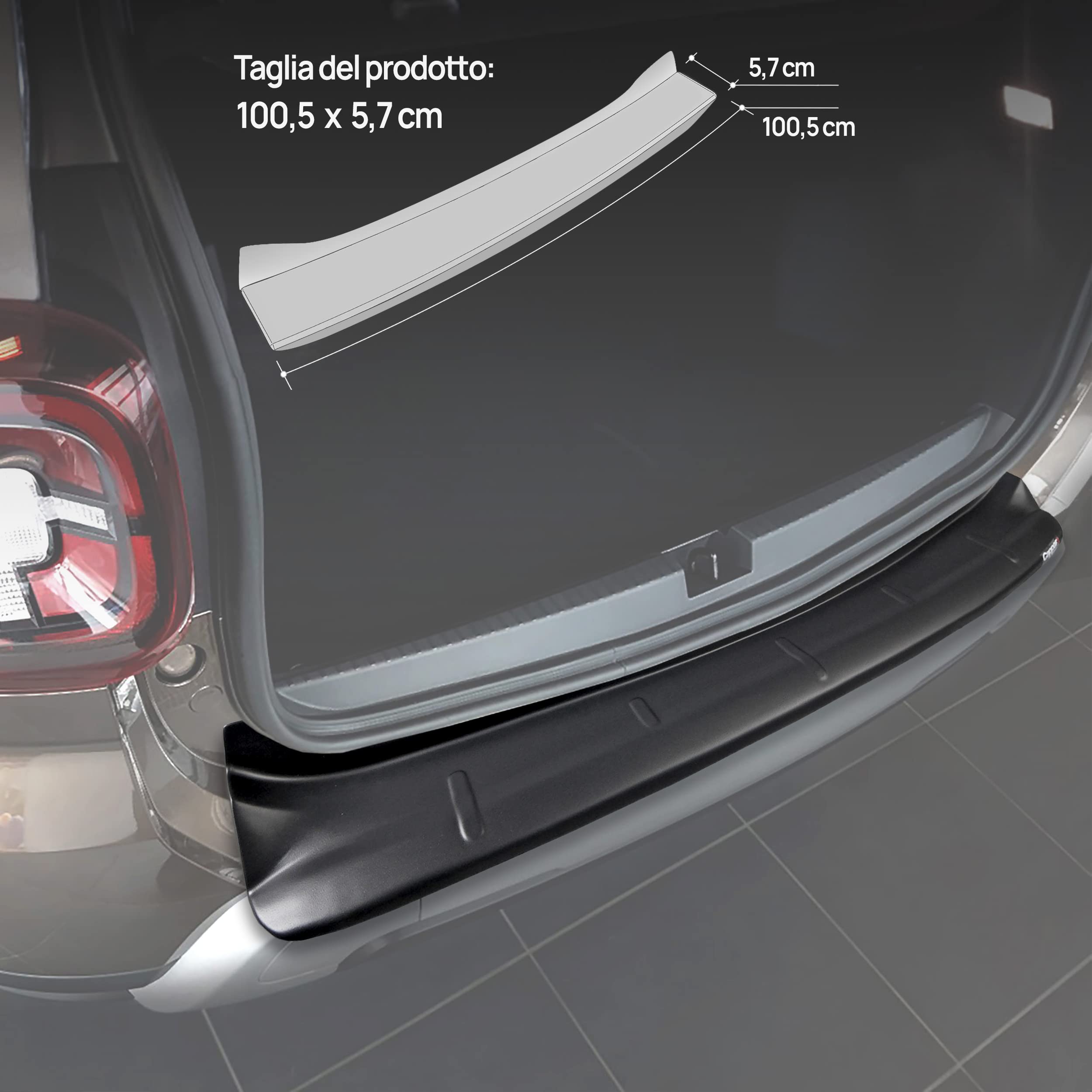 Chromemaster | Protezione Posteriore Compatibile con Dacia Duster dal 2018- | Plastica ABS, Nero Opaco | Protegge la Vernice del Paraurti dai Graffi