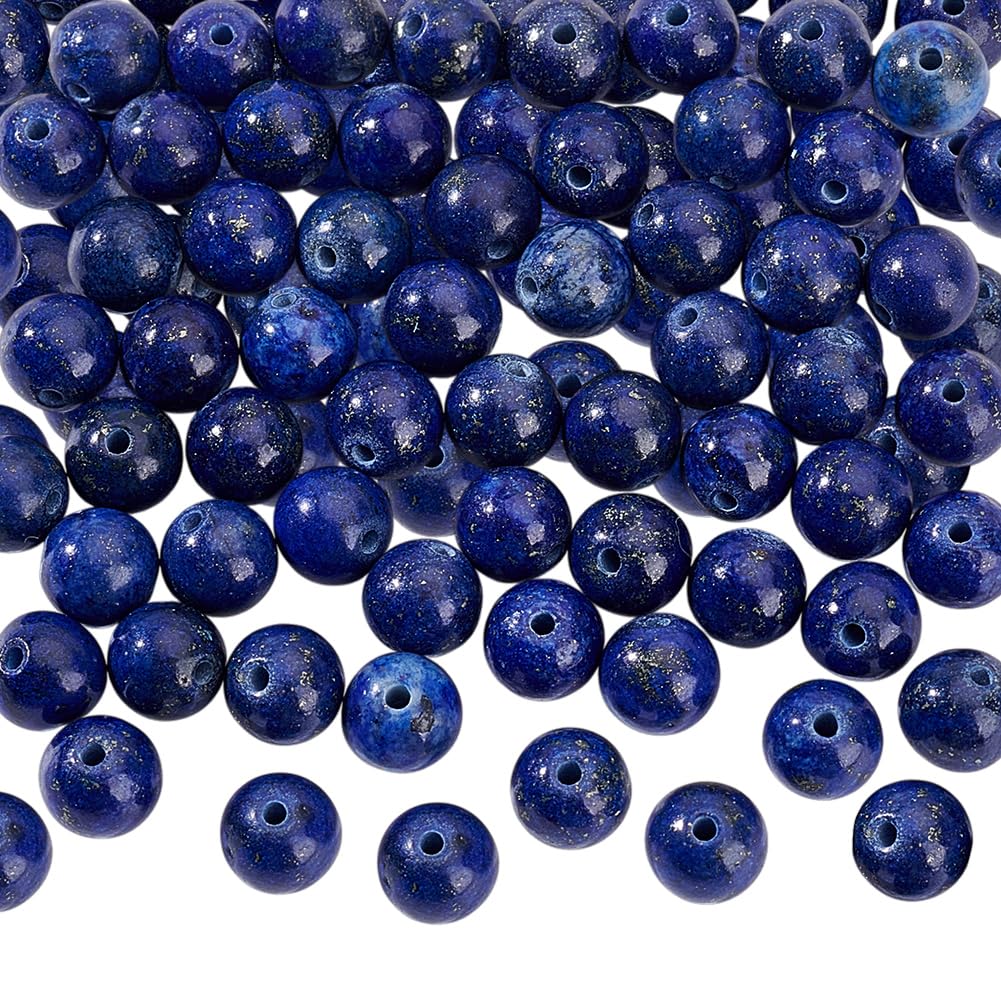 Perles Rondes Lisses De Calcédoine Bleue Aa De 8 Mm ( 1/2