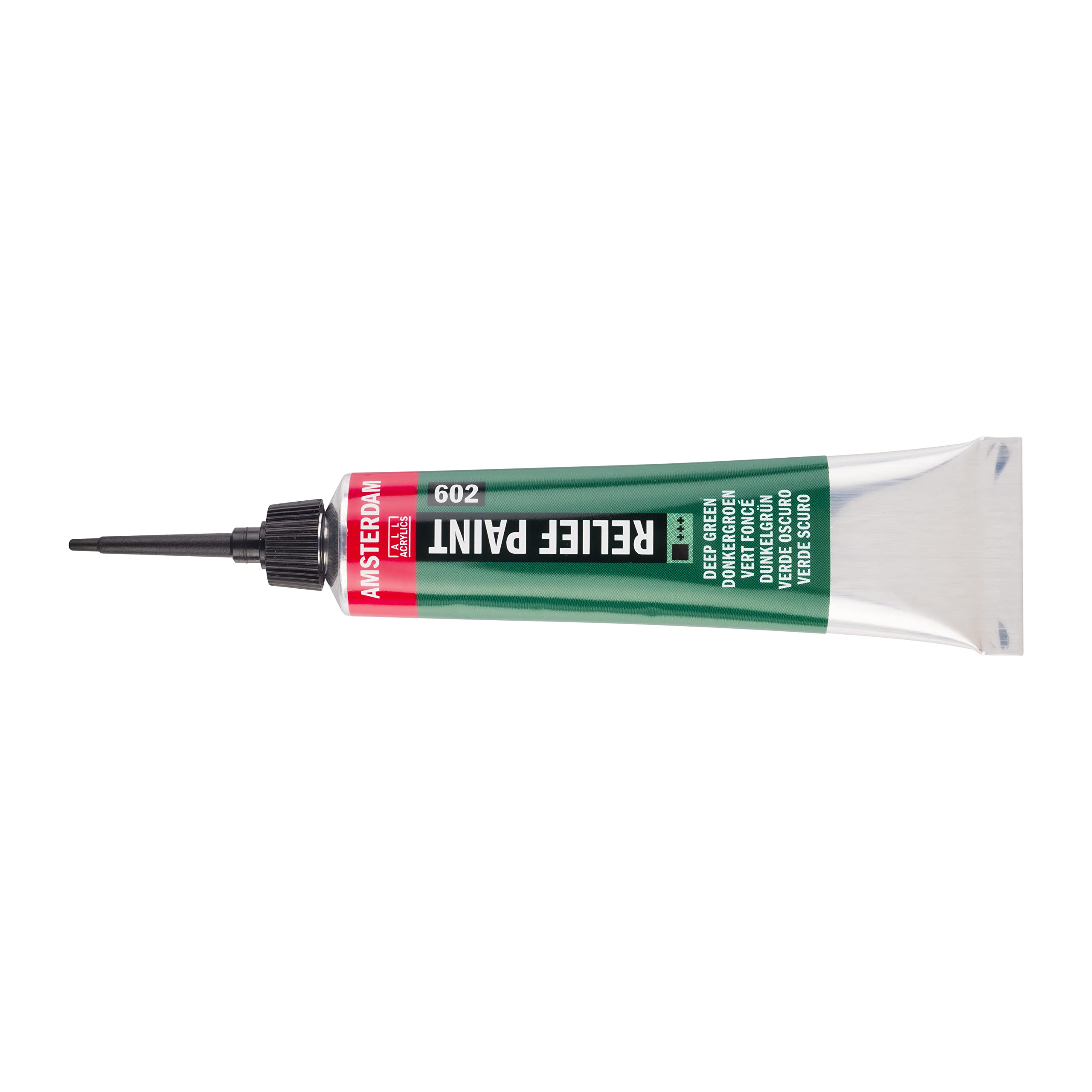 Amsterdam Relief Paint - Deep Green 602-20 ml - Opaque, Lightfast, Water-Based, 3D Effects