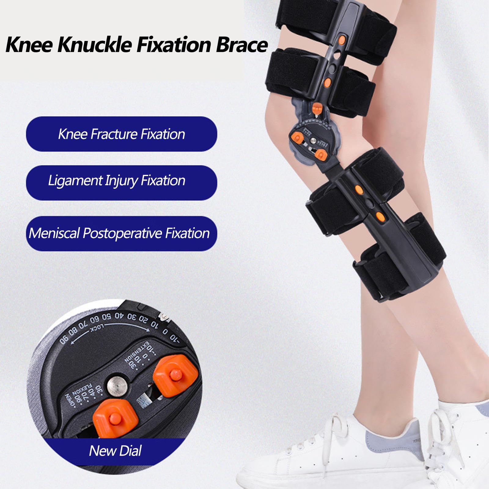 Rodillera Articulada Unisex, Lesiones Menisco, Lesiones Ligamentos, Estabiliza Ayudas Piernas Después Recuperación Lesión, Protector Abrazadera Aleación Aluminio
