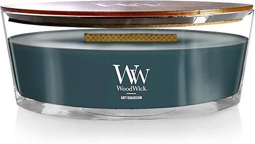 Vista 33 de WoodWick Hinoki Dahlia - Vela mediana en frasco, con forma de reloj de arena, cera de mezcla de soja prémium, mecha de madera Pluswick Innovation
