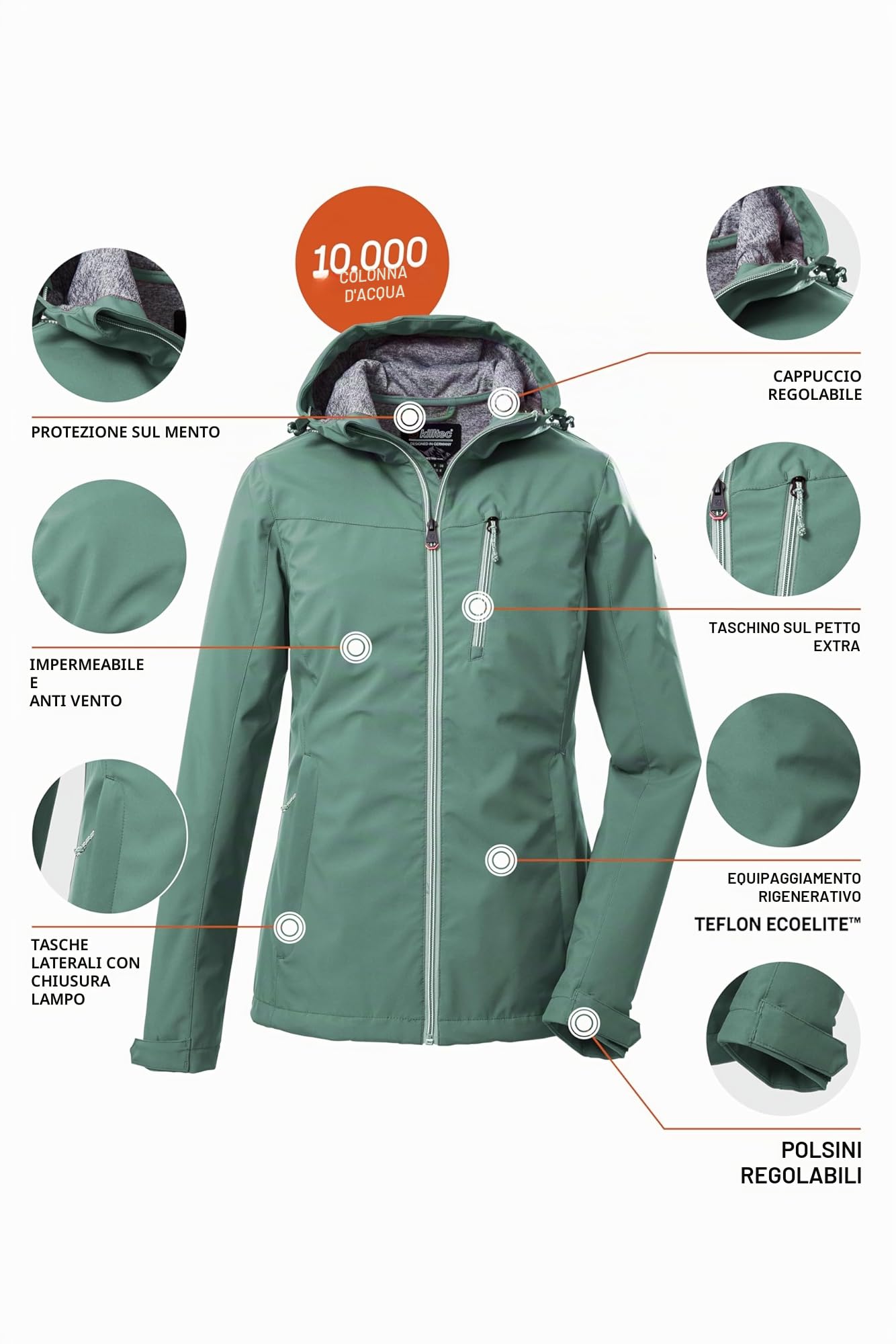 Killtec Kos 89 Wmn Sftshll Jckt Giacca softshell/giacca outdoor con cappuccio Donna