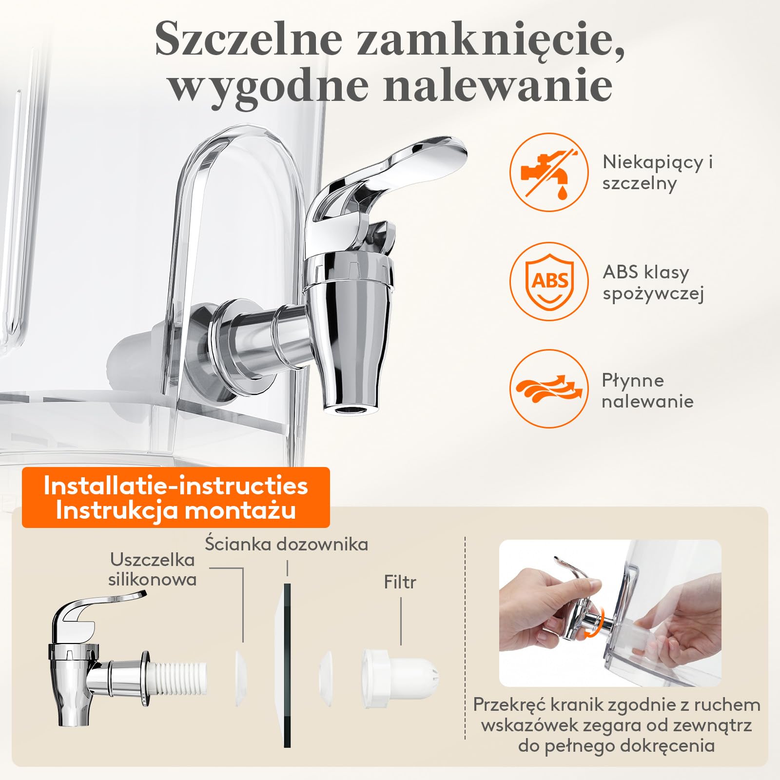 Lifewit 11,4L Dystrybutor Napojów z Kranikiem, Duży Plastikowy Dyspenser na Imprezę ze Stojakiem i Rdzeniem Lodowym, Przezroczyste Pojemniki z Pokrywką do Soku/Lemoniady/Coli/Herbaty, Bez BPA, 2 Szt