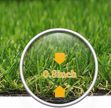 ZGR HOME&GARDEN Artificial Grass Fake Grass Lawn Turf 3 ft x 5 ft, Realistic Synthetic Pet Turf Garden Landscape, Indoor/Outdoor Rugs with Drain Holes, Dogs Pee Pads Area, Customized Available