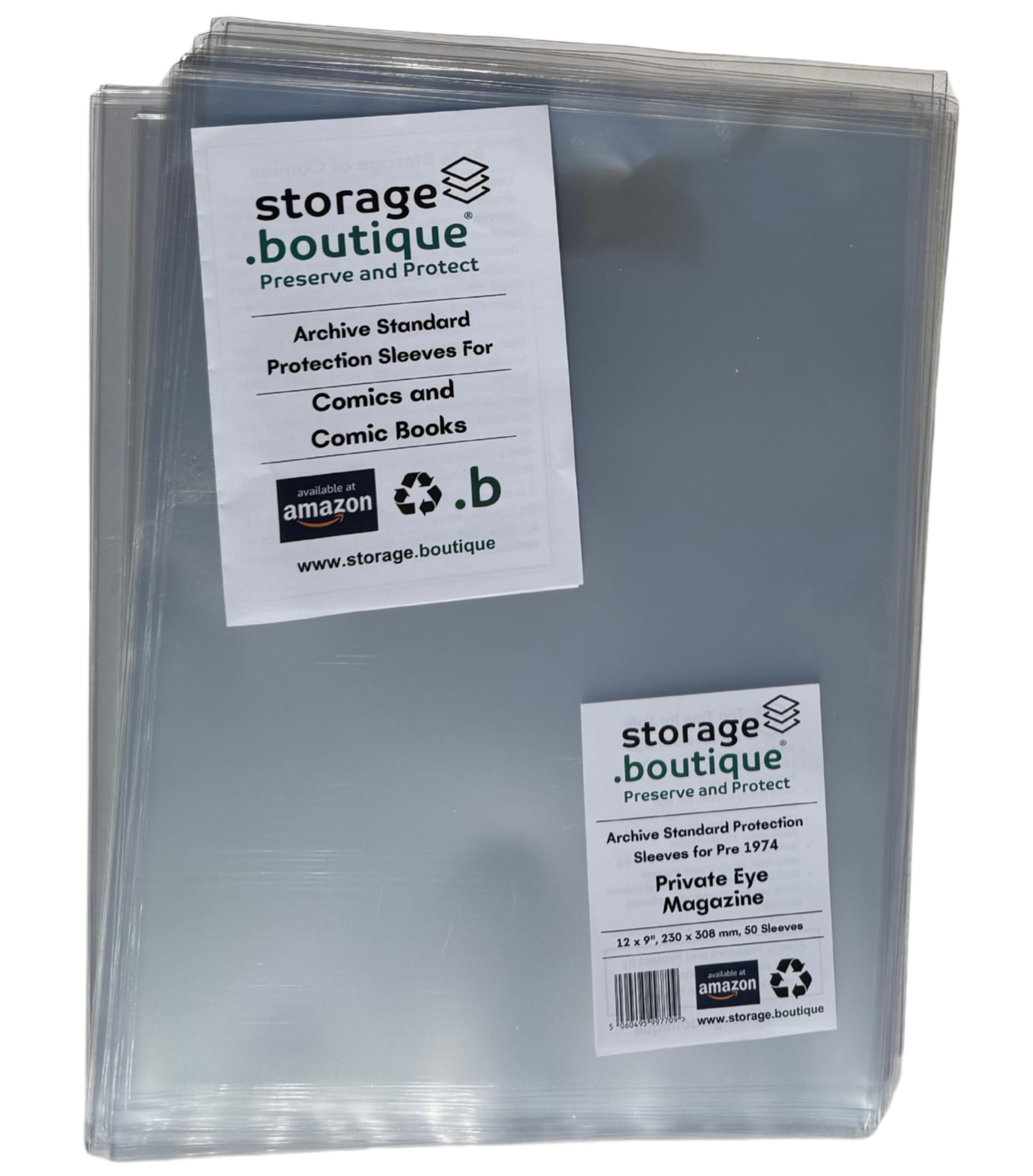 Custodie di protezione, compatibili con Rivista Private Eye, Archive Standard, Acid Free, 12 x 9 pollici, 230 x 308 mm, 50