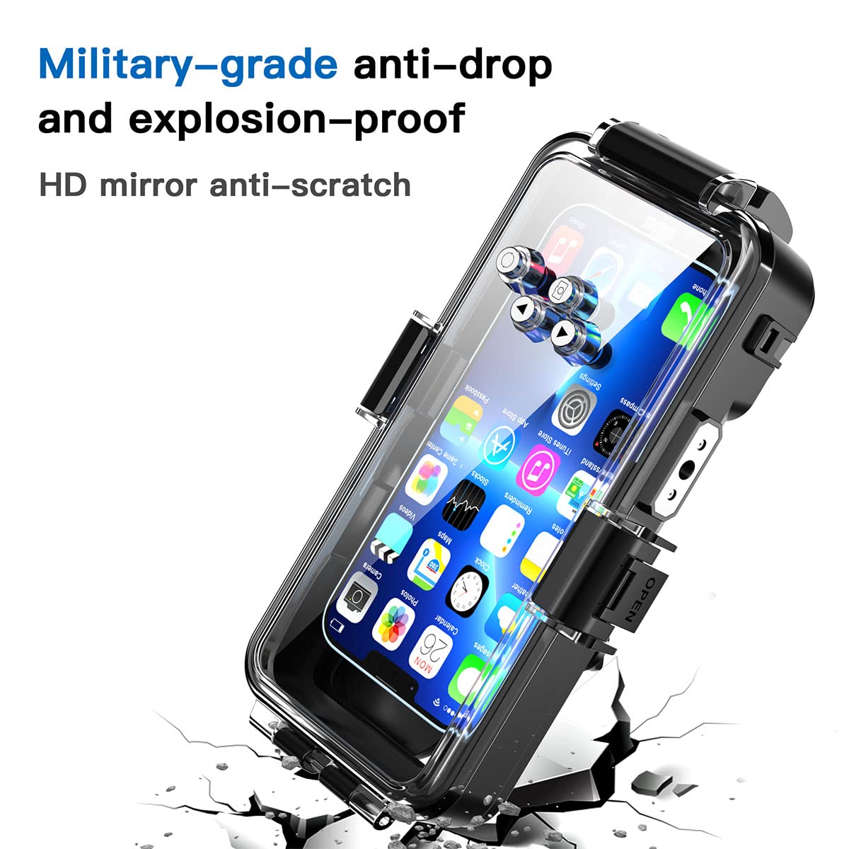 AICase 30M Fotografia subacquea Seatouch 4 Max Custodia subacquea per iPhone 14 pro max/13 pro max/12 pro max/12 mini/11/11 pro/11 pro max/XR/X/8 Plus/7 Plus universal waterproof case for all iphones