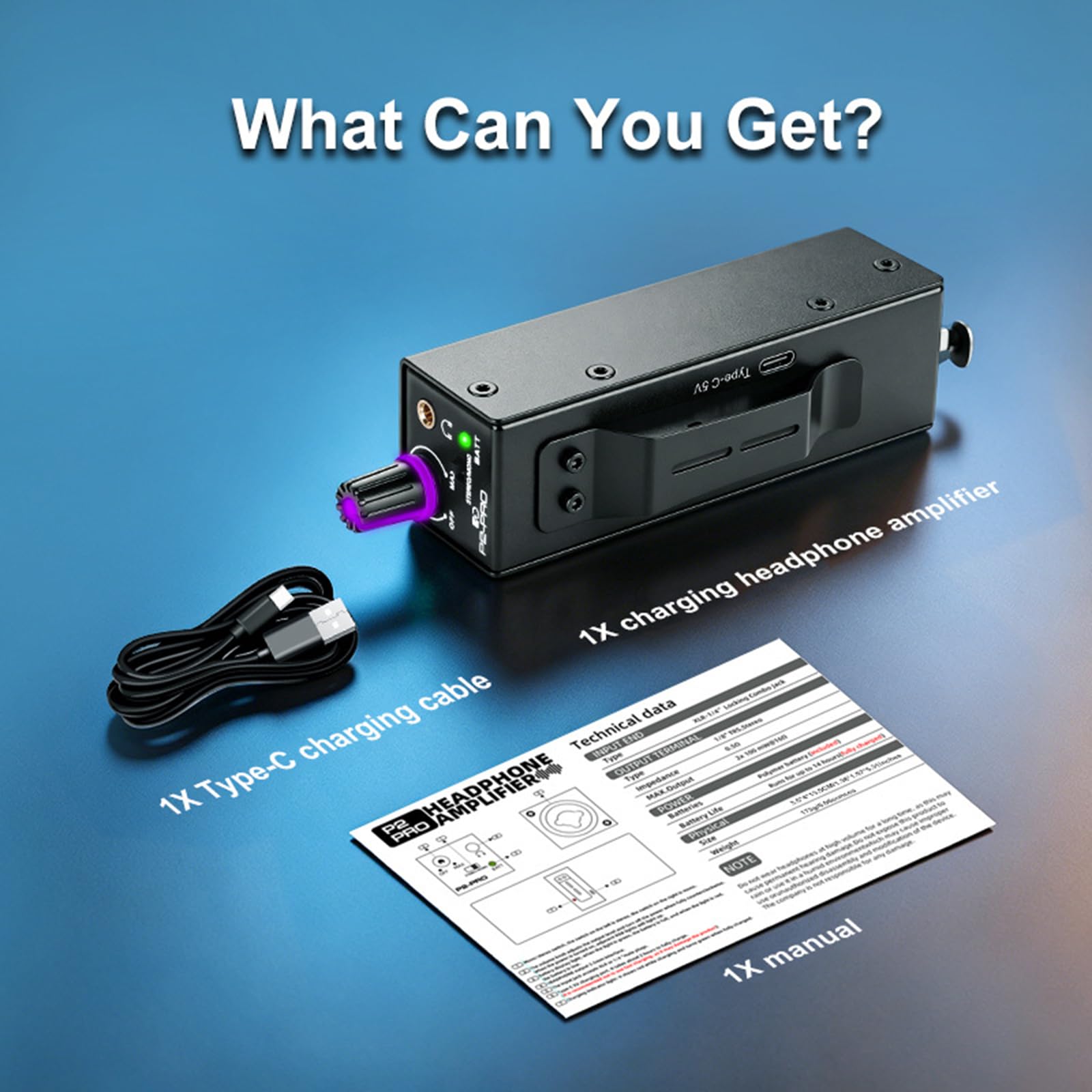 Amplificatore per cuffie con manopola di accesso