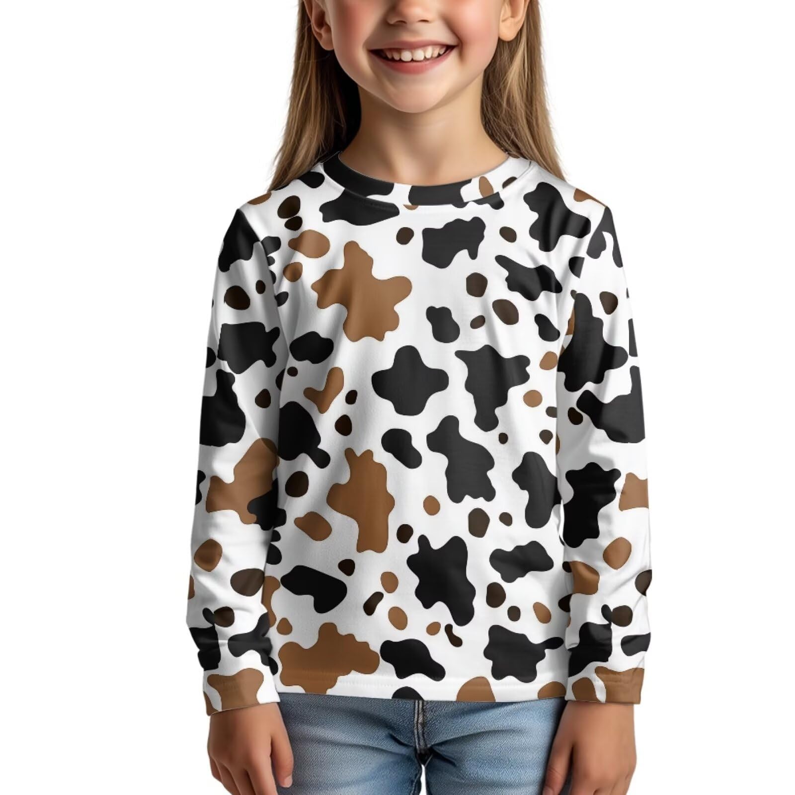 Uourmeti Girls Graphic Tees Long Sleeve T Shirts for Teens Casual Tshirts Junior Sportswear Fall Tops