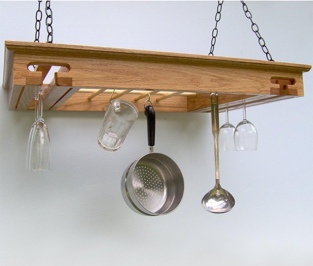 Hanging Pot Organizer Stemware Holder
