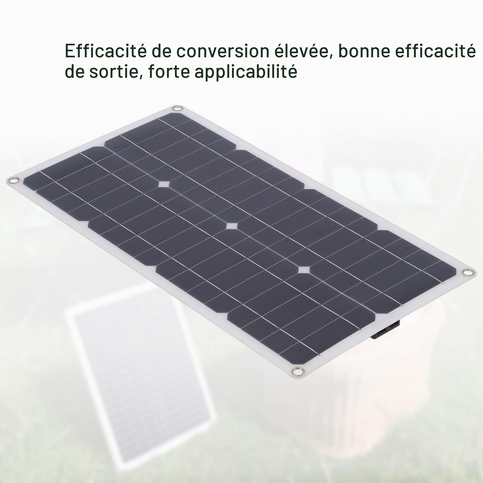 Kit de Panneau Solaire 100 W Kit de Chargeur de Batterie de Panneau Solaire en Silicium Monocristallin avec Contr?leur 30 A pour Voiture, Camping-car, Avions, Satellites, Stations Spatiales, Agricultu