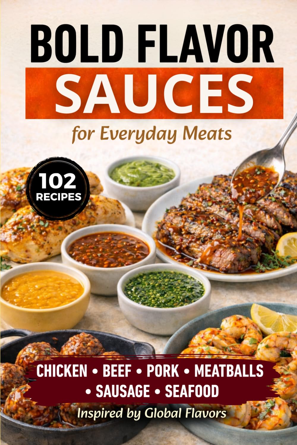Bold Sauces for Everyday Meats: 102 Easy Sauce Recipes for Chicken, Beef, Pork, Seafood, Meatballs & Sausage