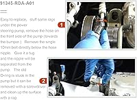 Vista 4 de 91345-RDA-A01/91370-SV4-000 Junta tórica de dirección asistida para Honda P/S Sellos de bomba Juego de entrada y salida 926-157 (2/juegos)