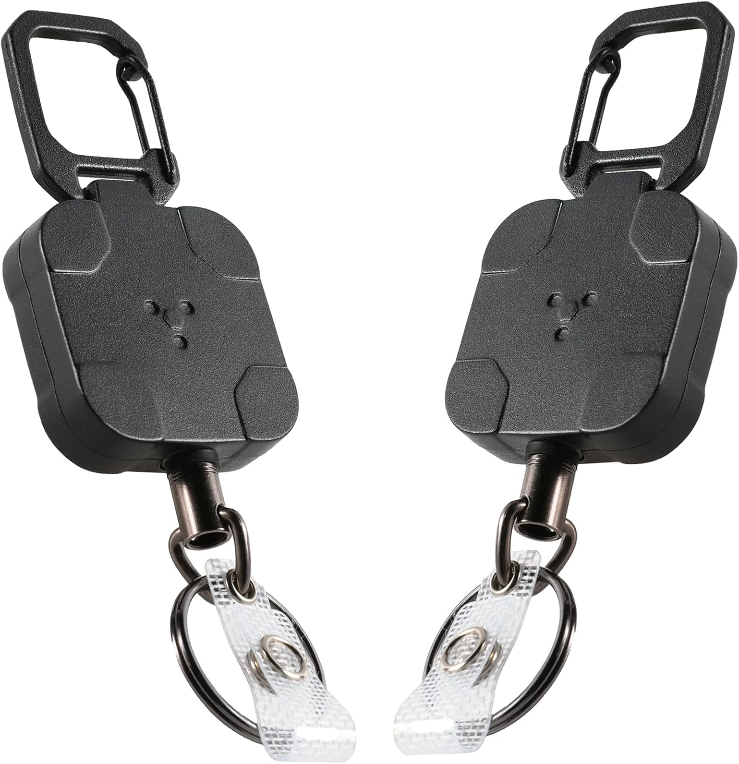 2 Pack Metal Retractable Keychain,Badge Holder Key Reel with 31” Retractable Cord, 8 oz(Army Green).